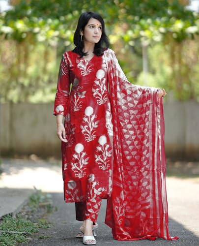 ANNI DESIGNER Women's Rayon Blend Floral Kurta - Image 2