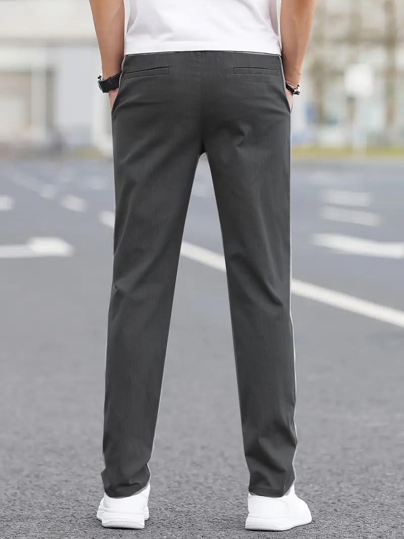 JVX Men's Dark Gray Cotton Trousers - Image 5