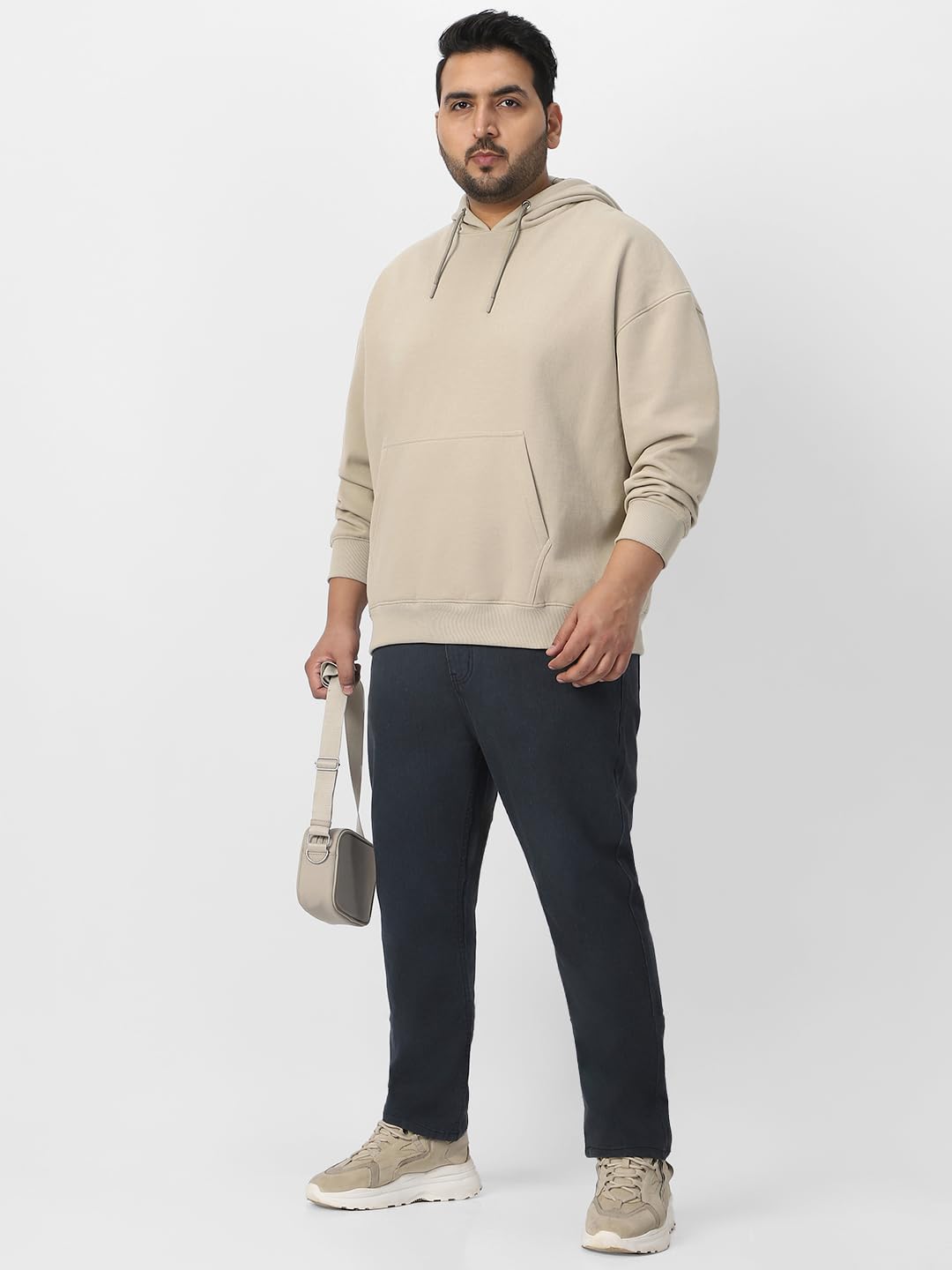 Urbano Plus Men's Cotton Hoodie - Silver - Image 5