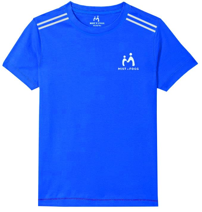 MIST N FOGG Boys and Girls Sports T-Shirt and Short Set - Royal Blue - Image 2