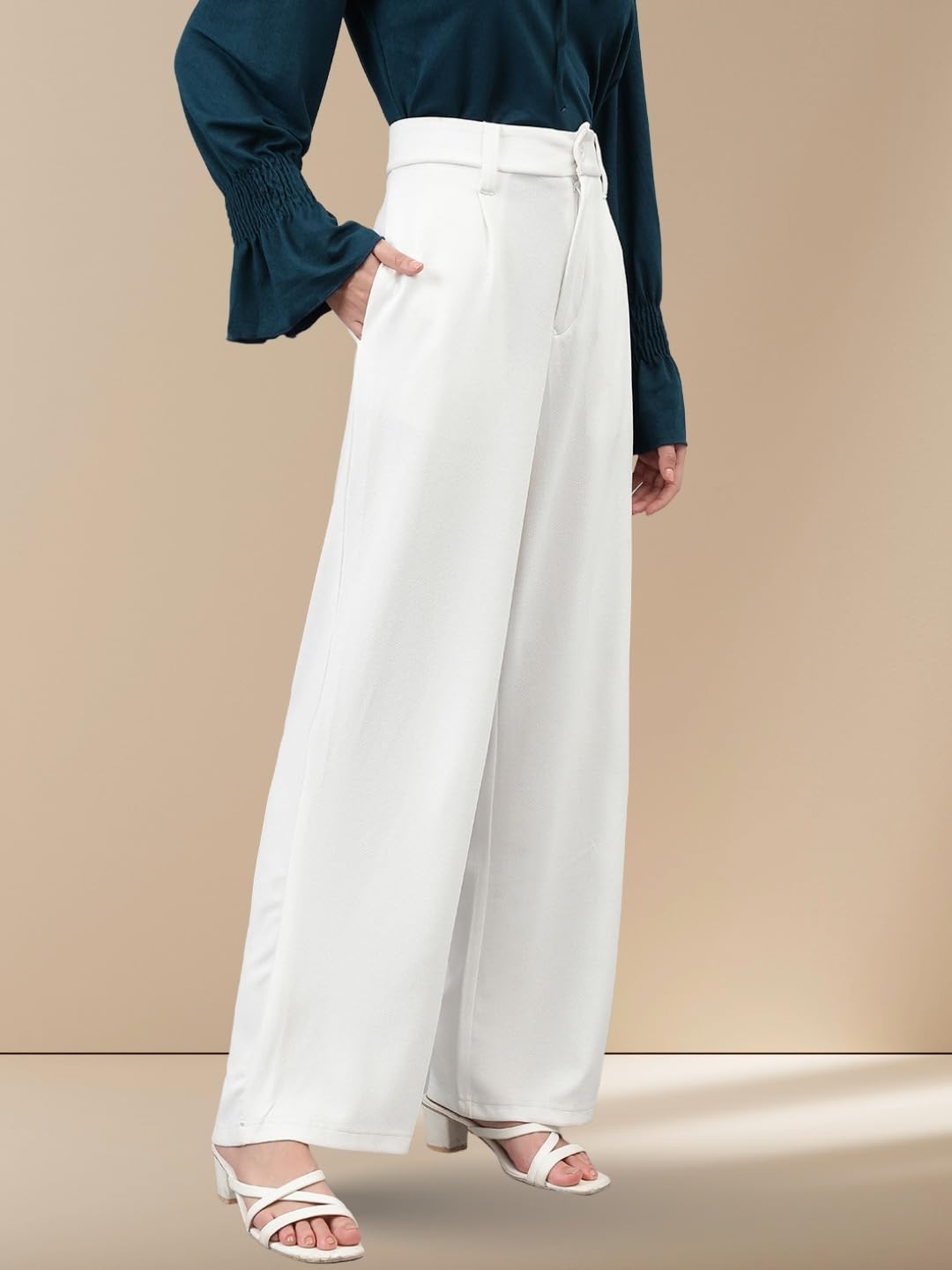 KOTTY Women's Trousers - White - Image 3