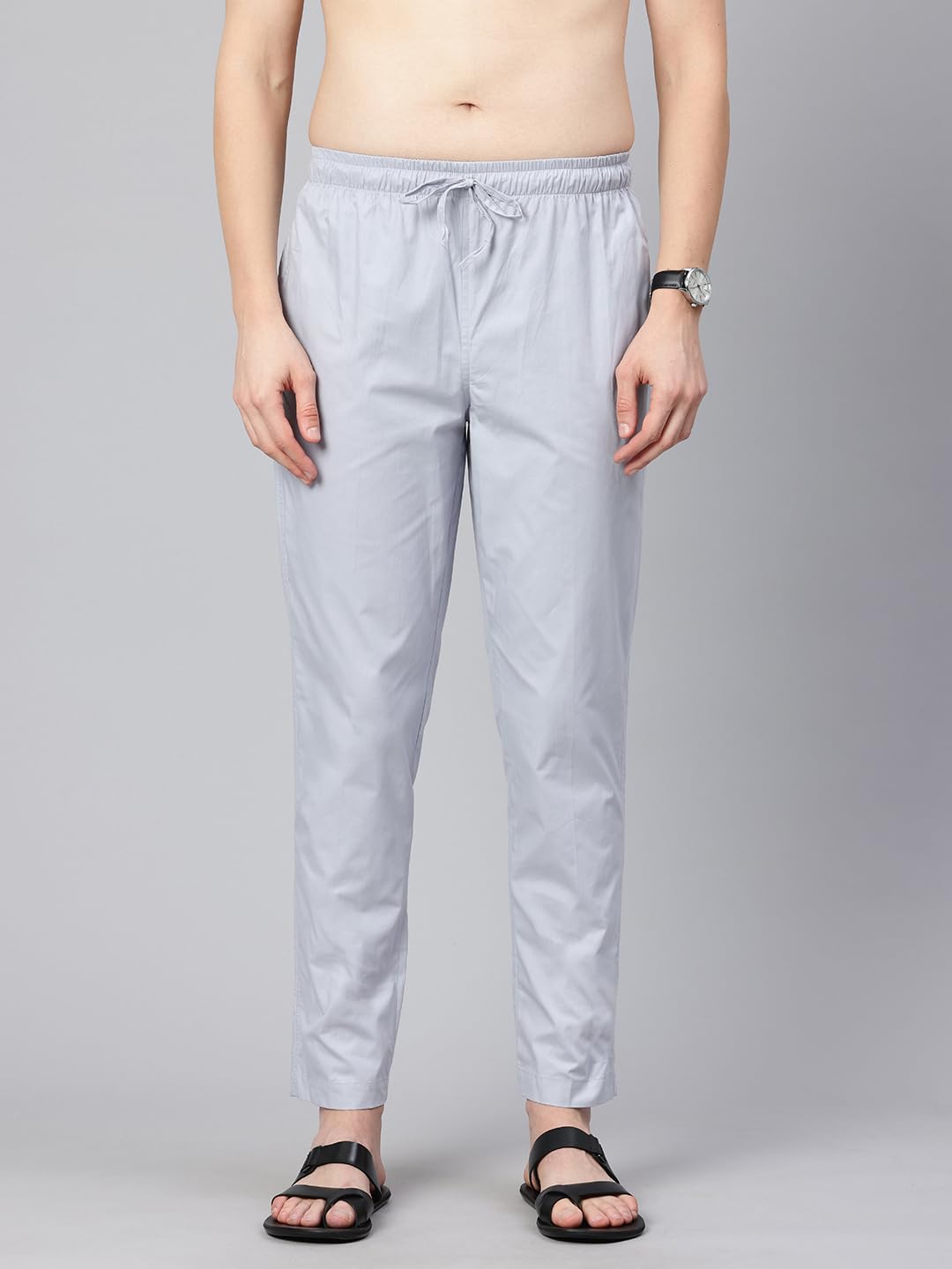 Majestic Man Pyjama Bottom - Cotton Light Grey - Image 2