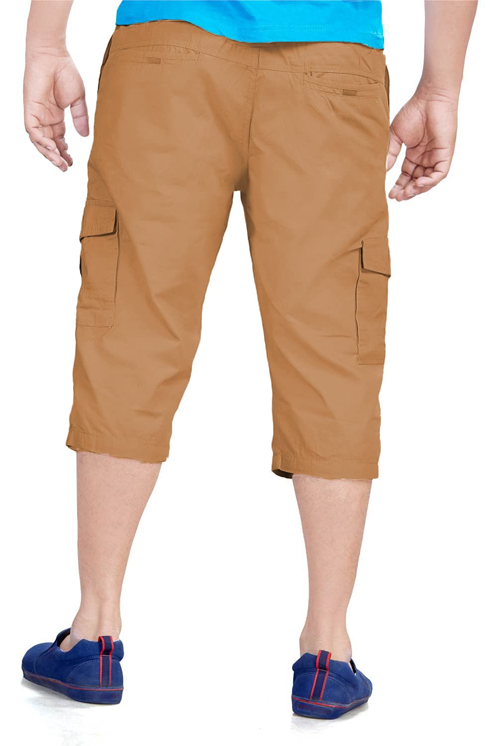 0-DEGREE Men's Camel Cargo Shorts - Image 2