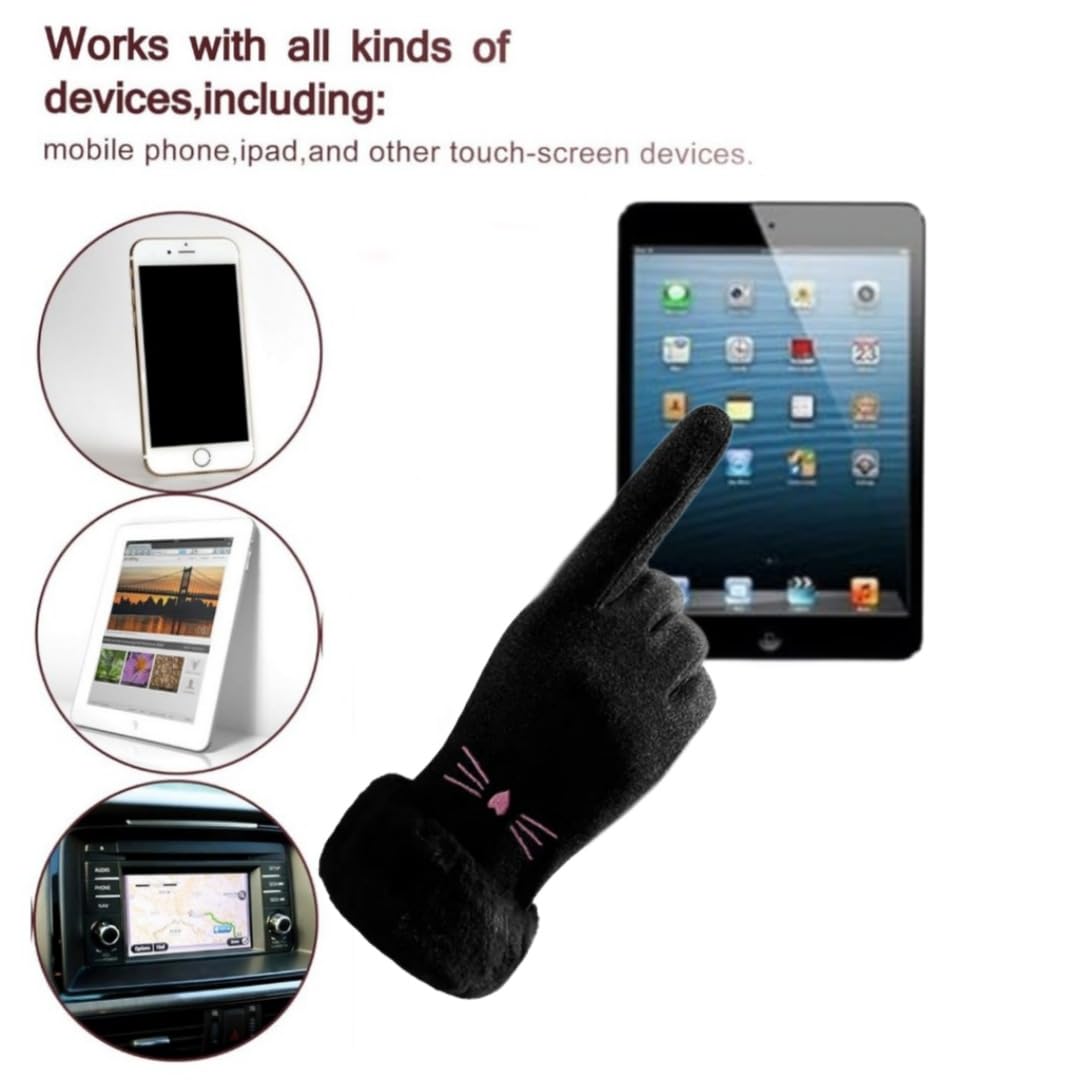 REFFER Women Wool Gloves - Warm Velvet - Image 2