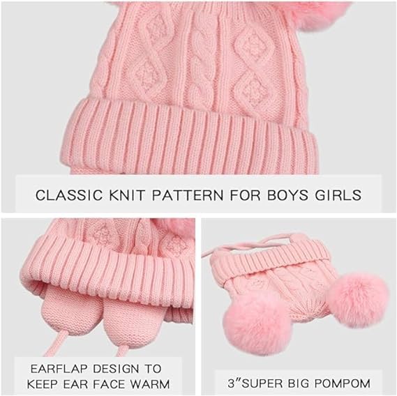 Adorazone Baby Winter Beanie with Fur - Image 5