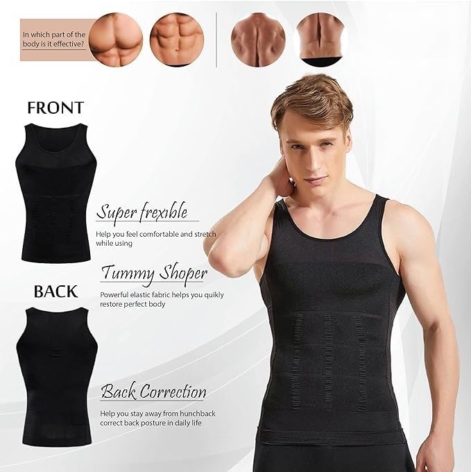 Generic Men Slimming Body Shaper Vest - Stretchable - Image 5