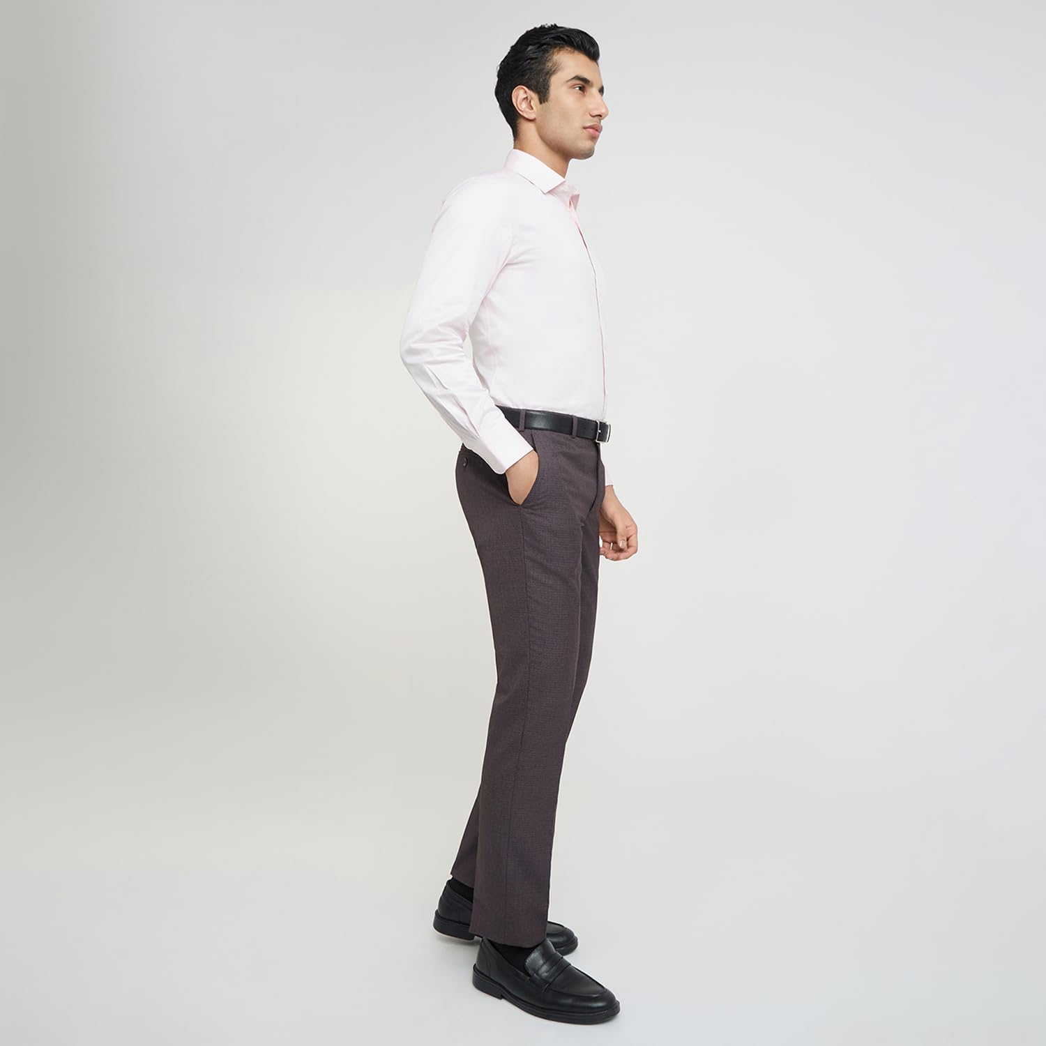 Park Avenue Formal Trousers for Men - Dark Violet - Image 5