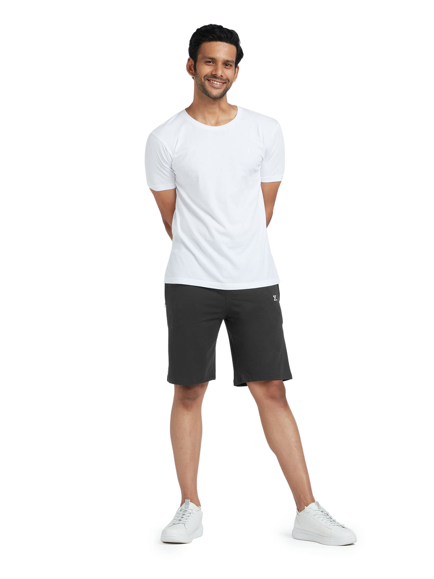 XYXX Men Cotton Rich Shorts - Graphite Grey - Image 5