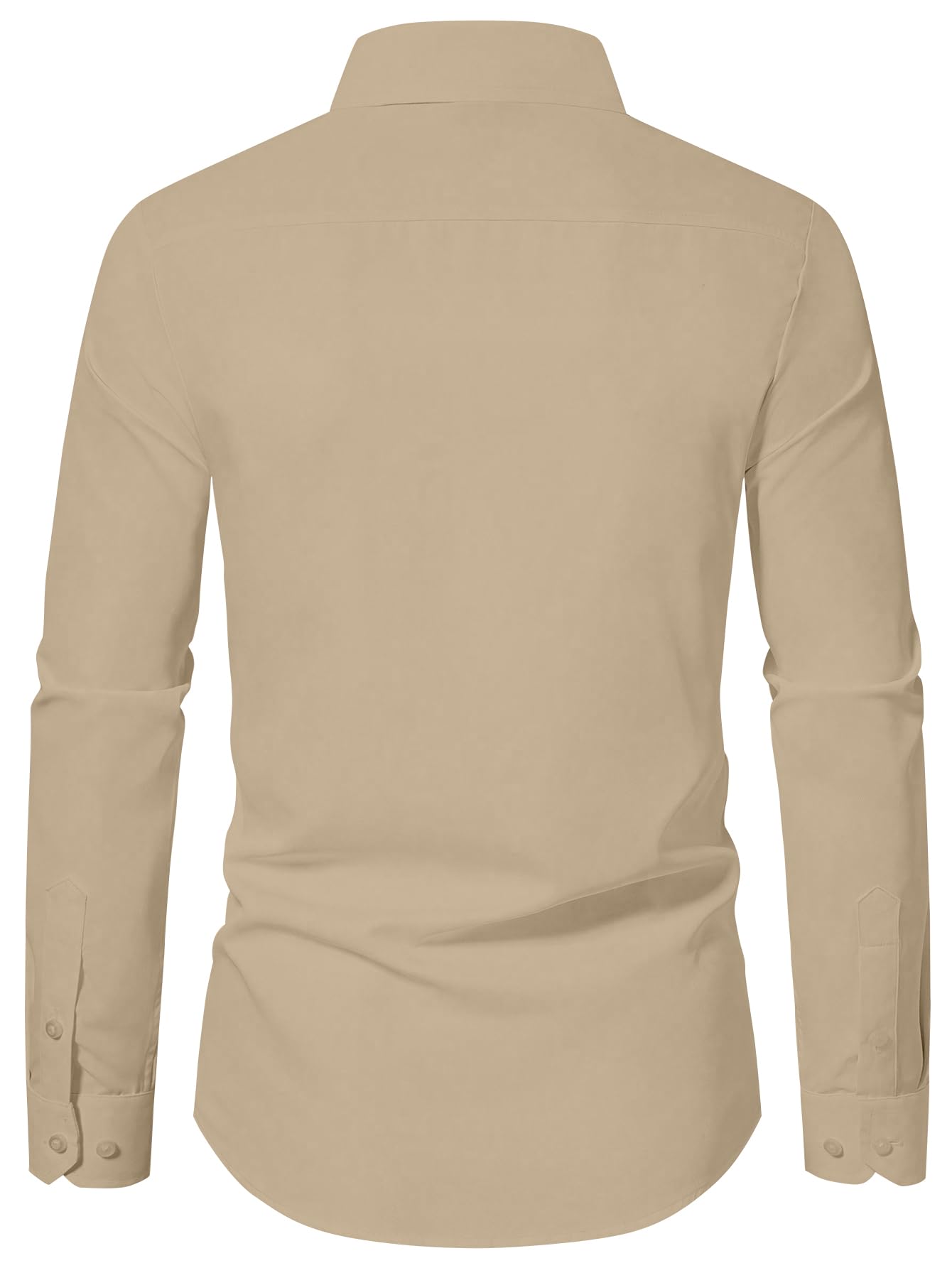 AVANOVA Men's Beige Button Down Shirt - Image 3
