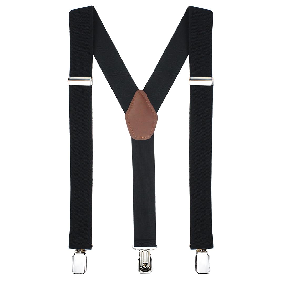 Peluche Elastic Suspenders for Men - Black - Image 4