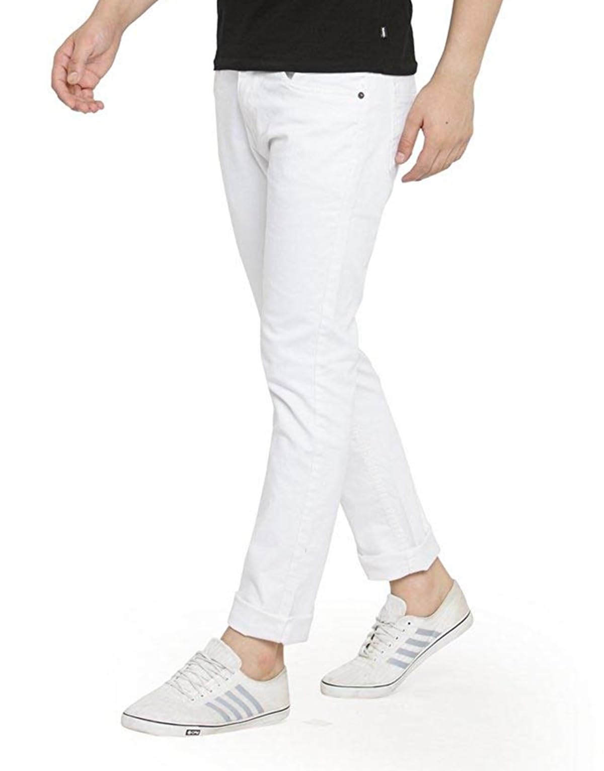 Ben Martin Men's White Cotton Denim Jeans - Image 4