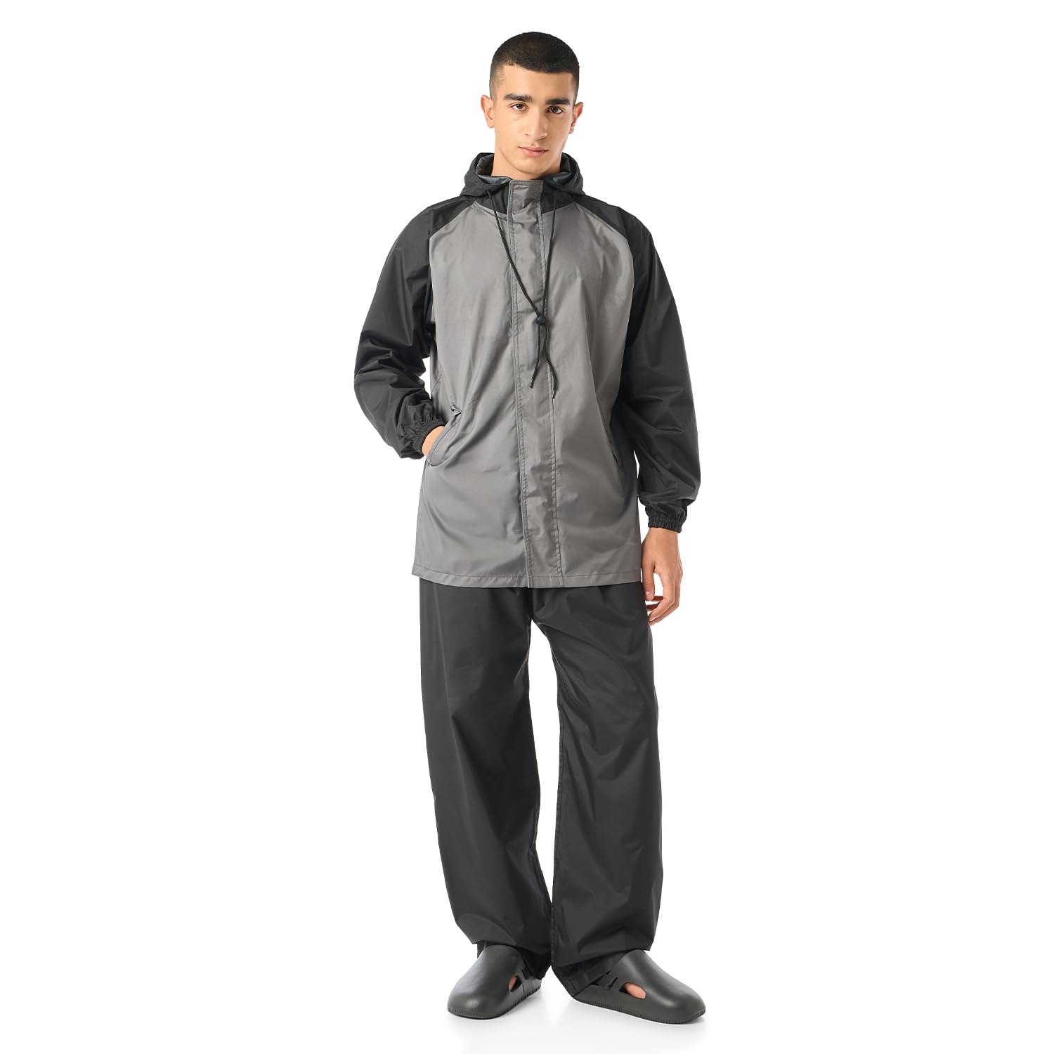 Boldfit Rain Coat for Men and Women - Waterproof Grey