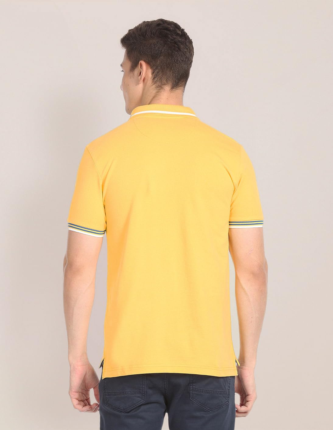 U.S. Polo Assn. Mustard Striped Collar Polo - Image 5