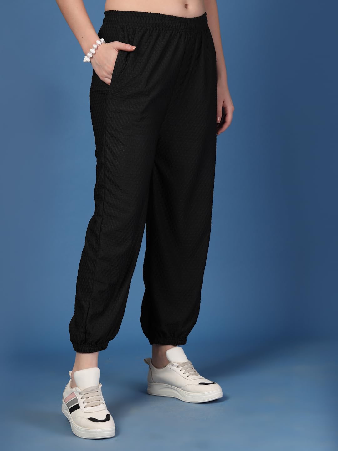 UZARUS Women's Baggy Joggers - Jet Black - Image 4