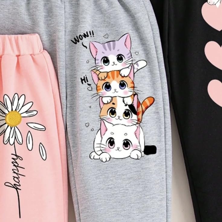 LILY & JADE Girls Printed Cotton Jogger Track Pants - Image 3