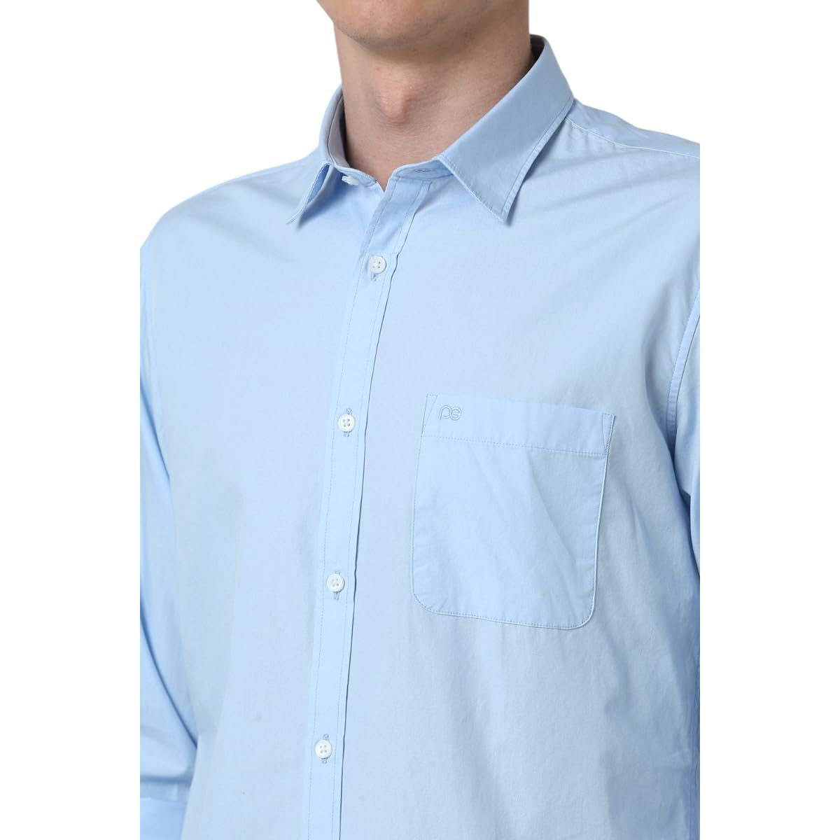 Peter England Men's Oxford Shirt - Light Blue - Image 4