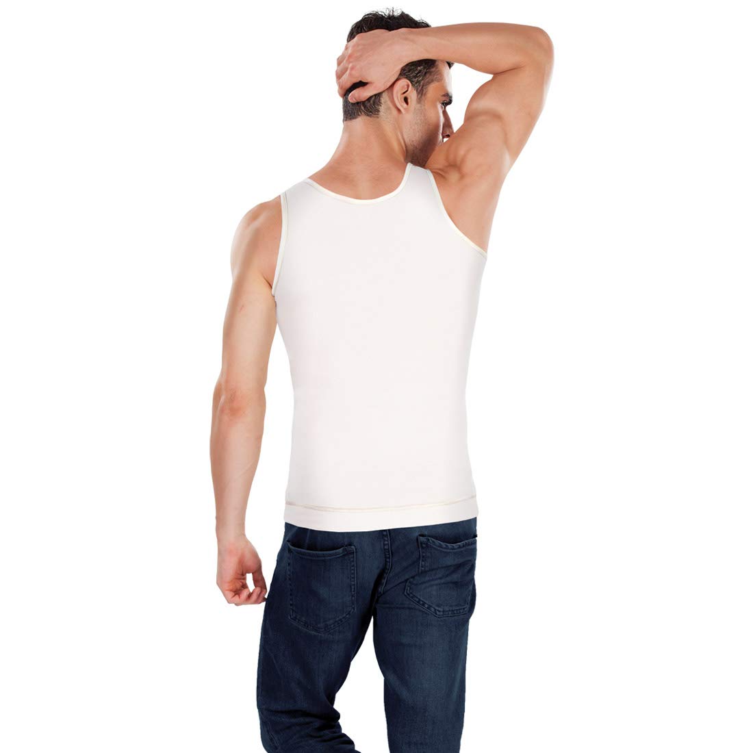 dermawear Men Gynaecomastia Shapewear Vest - White - Image 2