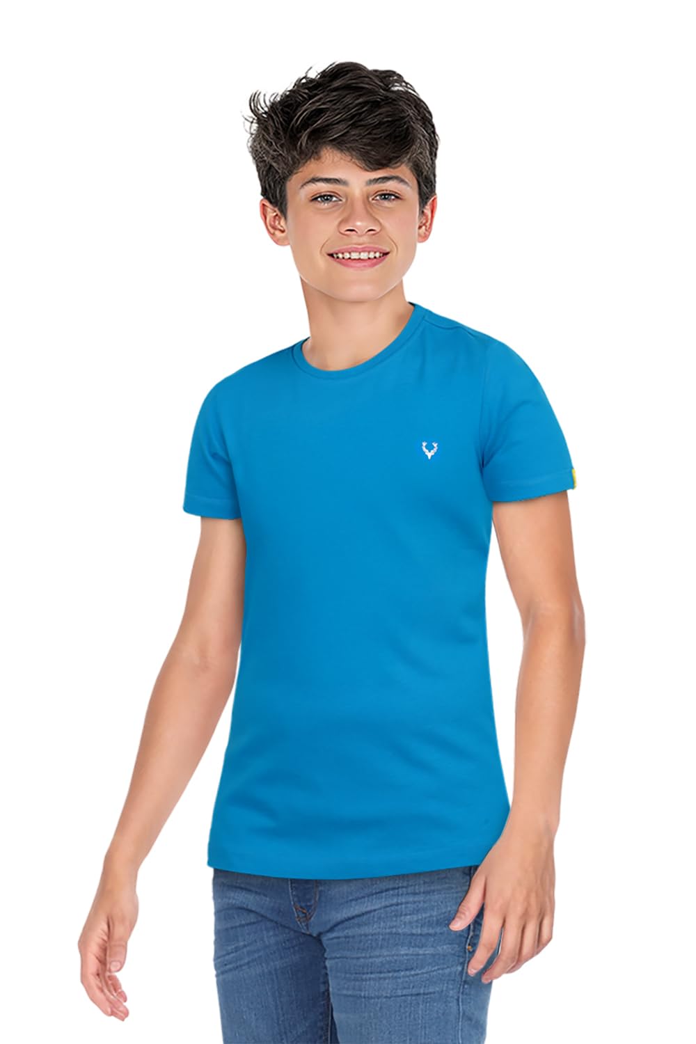 Allen Solly Boy's Solid T-Shirt - Blue - Image 3