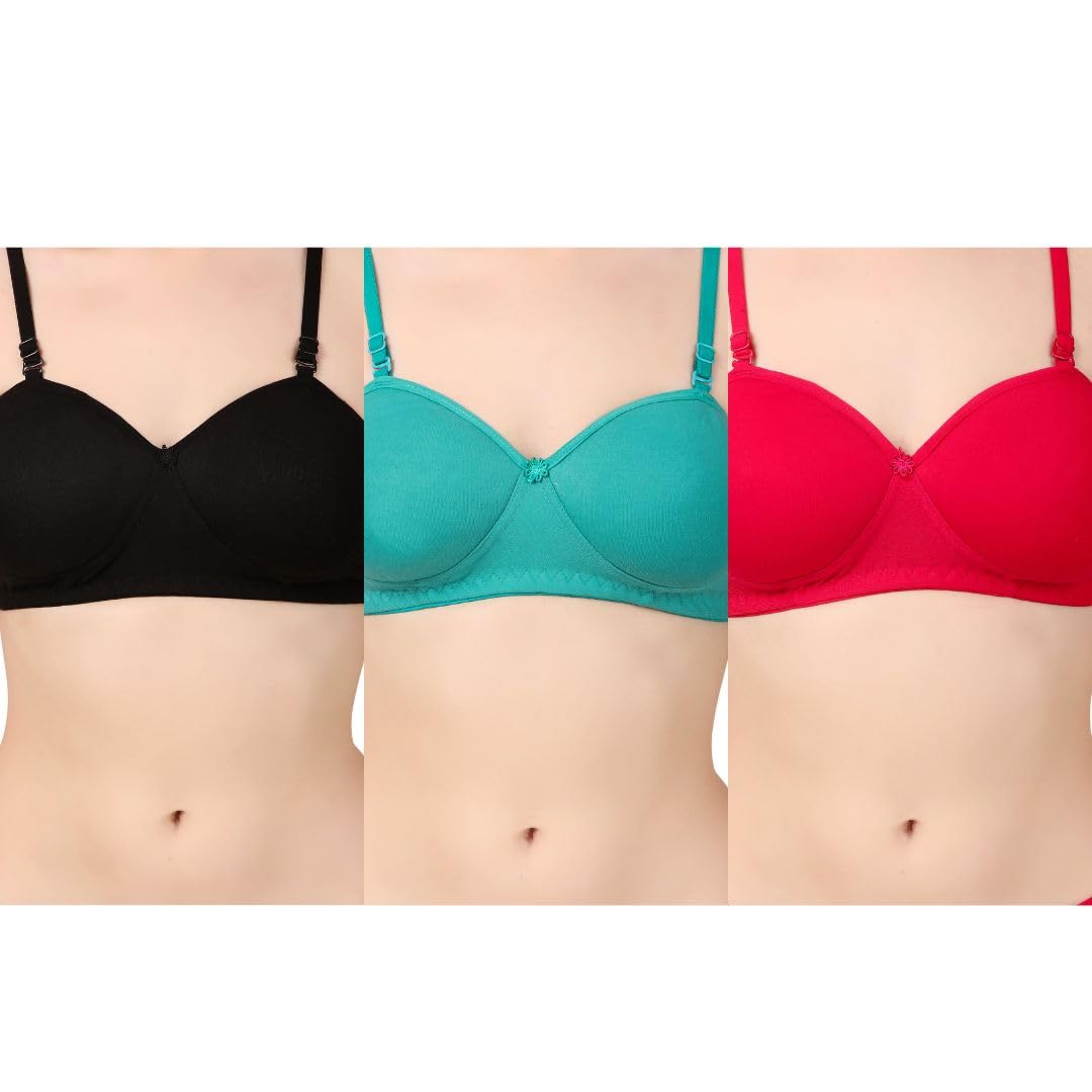 Kinzie Women's Lingerie Set - Padded Bra Cotton Blend Black - Image 5