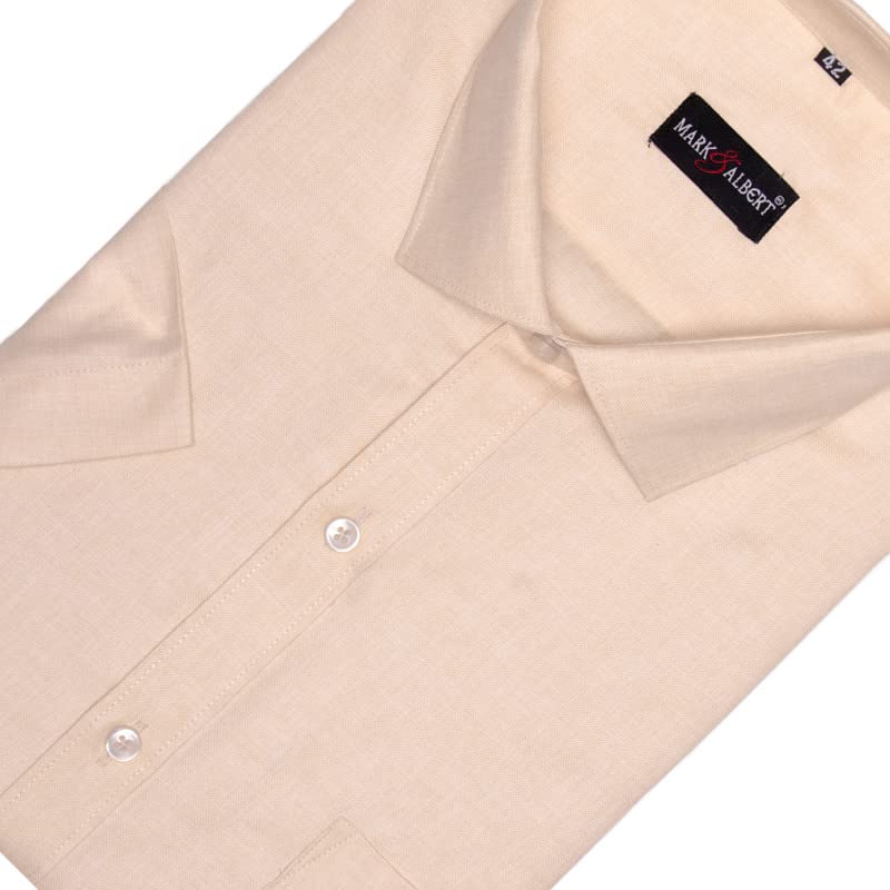 GarbGlide Men Formal Shirt - Cream - Image 2