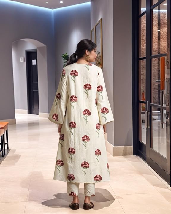 ANNI DESIGNER Maroon Viscose Kurta Pant Set for Women - Image 5