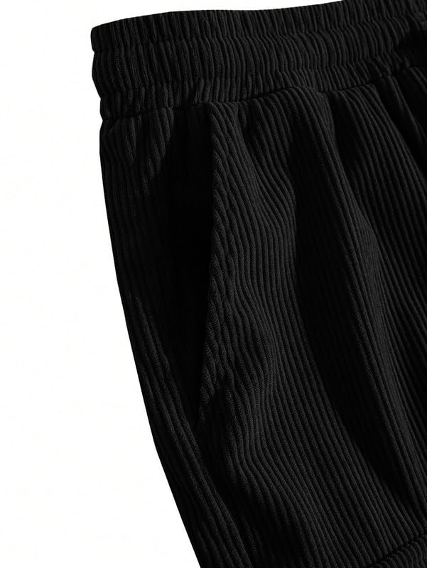 SMOWKLY Men's Ribbed Polycotton Cargo Shorts - Image 2