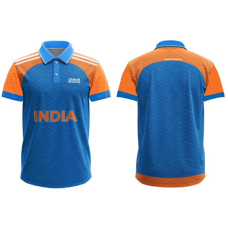 Dika Sports Men Cricket Jersey Tshirt - Blue - Image 4