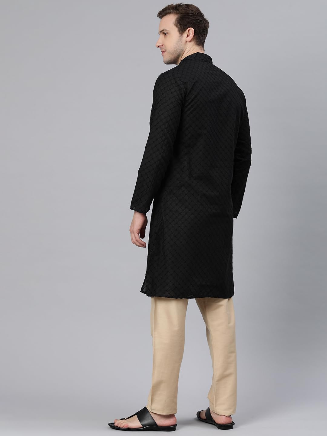 Majestic Man Kurta - Black - Image 3