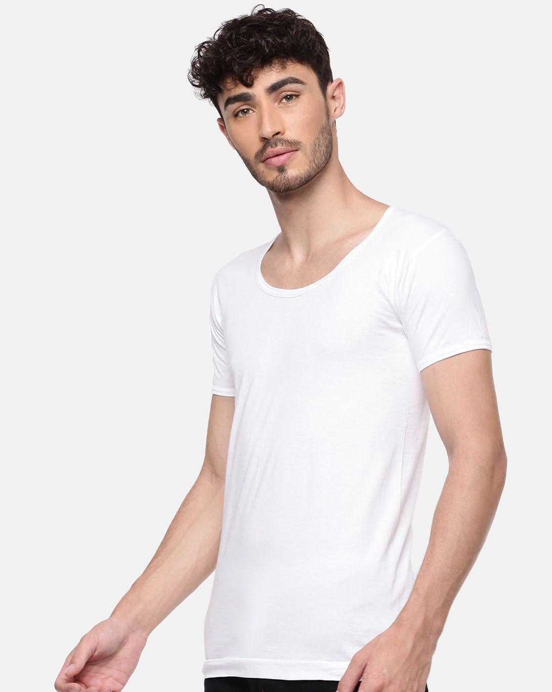 RAMRAJ Men's White Cotton Undershirt - Image 2