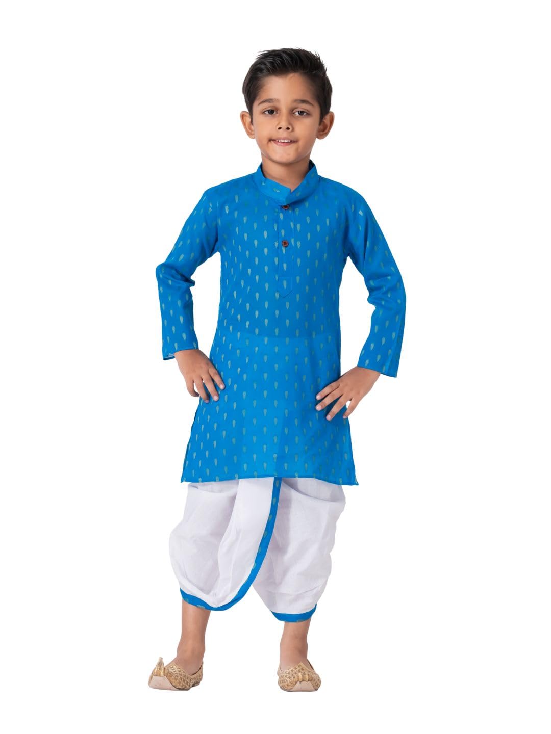 PEKABU Boys Cotton Kurta Dhoti Set