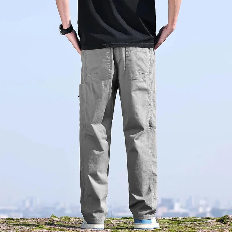 LOUIS SENSE Men High Rise Loose Pants Grey - Image 3