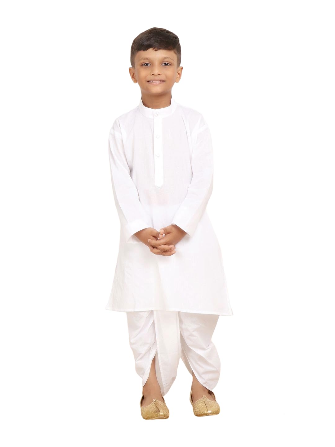 Baba Boy Cotton Kurta Dhoti Set - White