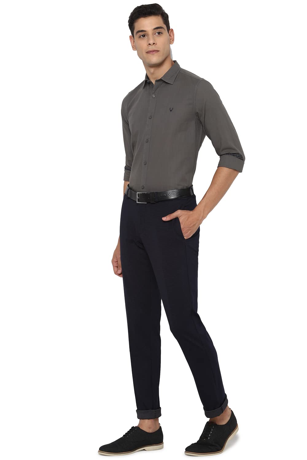 Allen Solly Men's Grey Cotton Shirt - Image 5