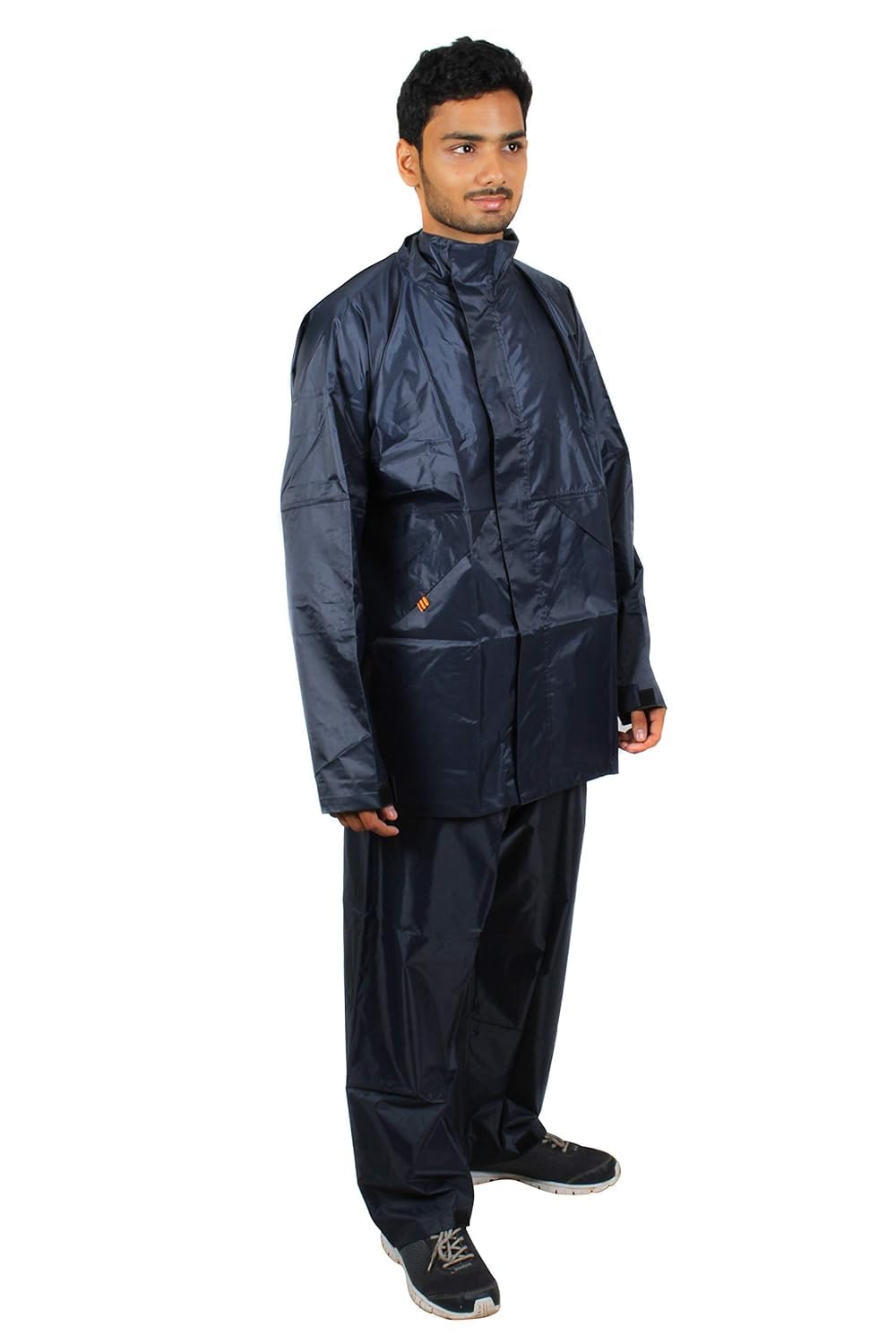 Duckback Navy Blue Waterproof Rider Raincoat for Men - Image 3