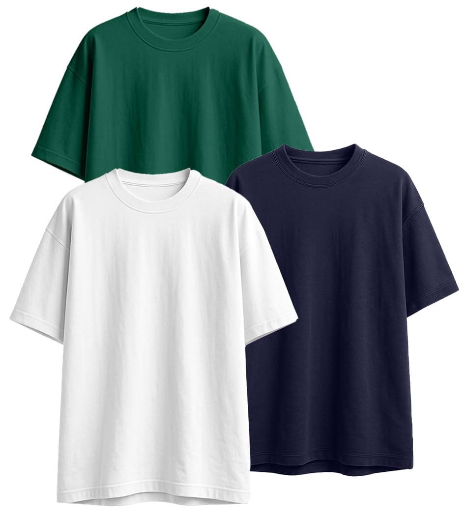 Veirdo Cotton Drop Shoulder Half Sleeve T-Shirt