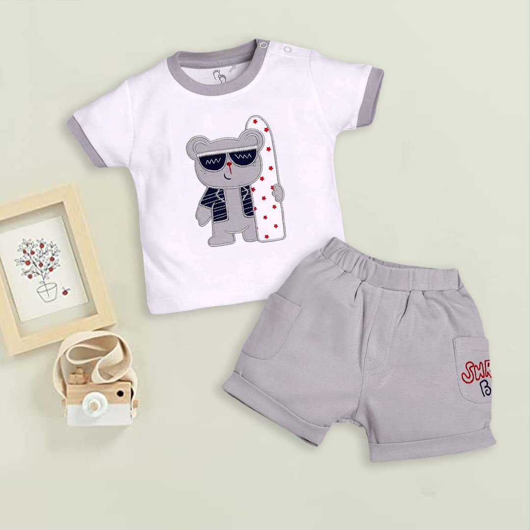 BABY GO Kids T-Shirt & Shorts for Baby Boys - Cotton - Image 2