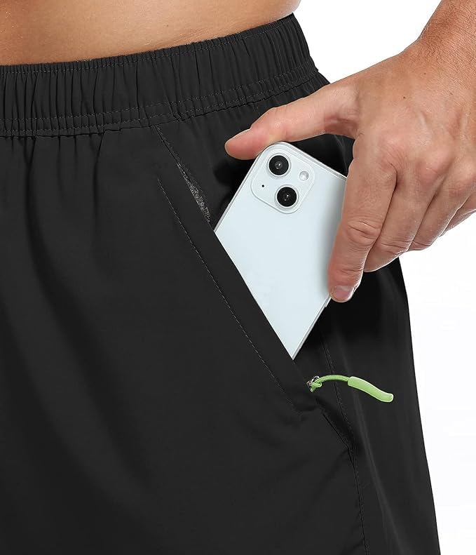 CBlue Men's Sports Shorts - Jet Black Quick Dry - Image 4