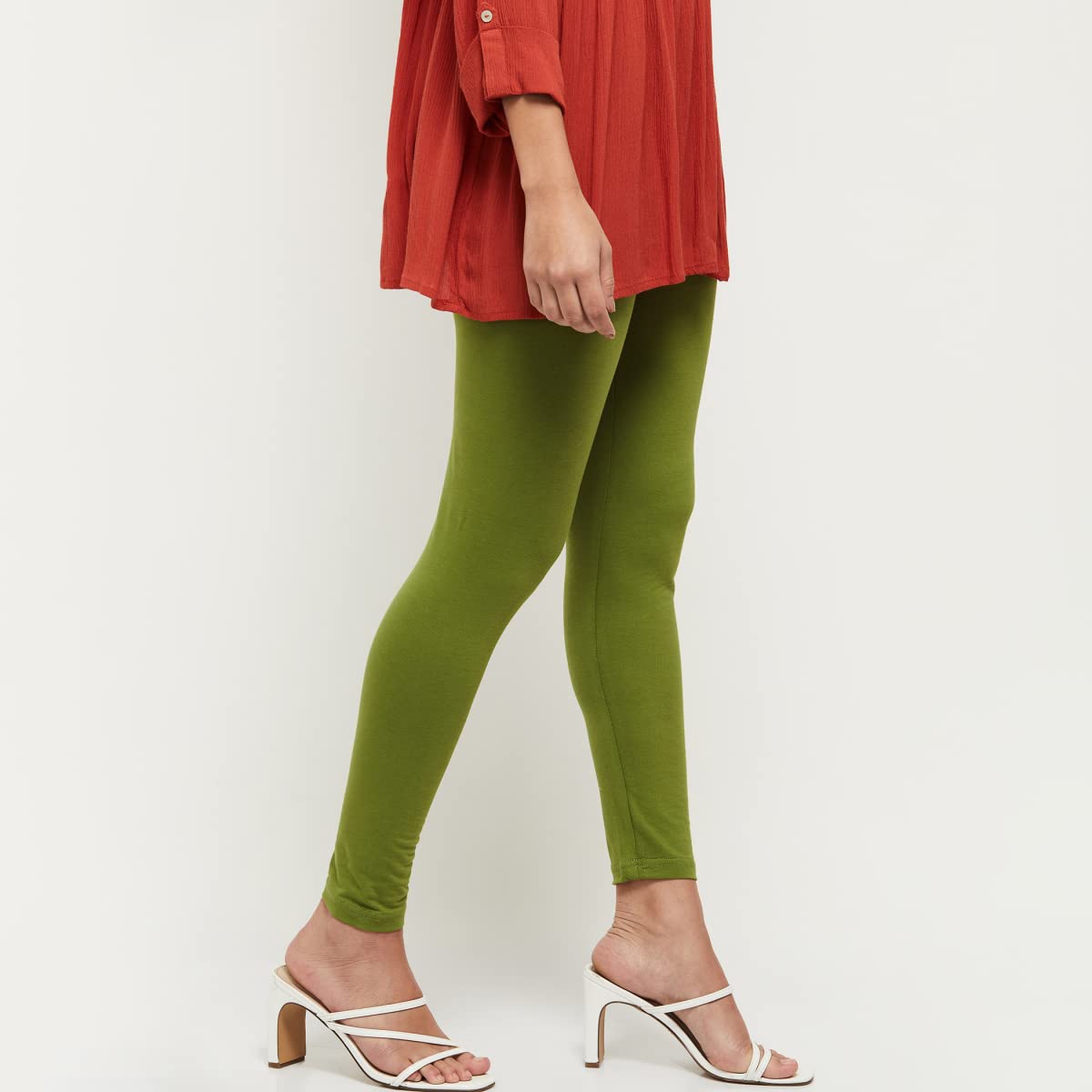 Max Women Light Green Leggings - Image 3