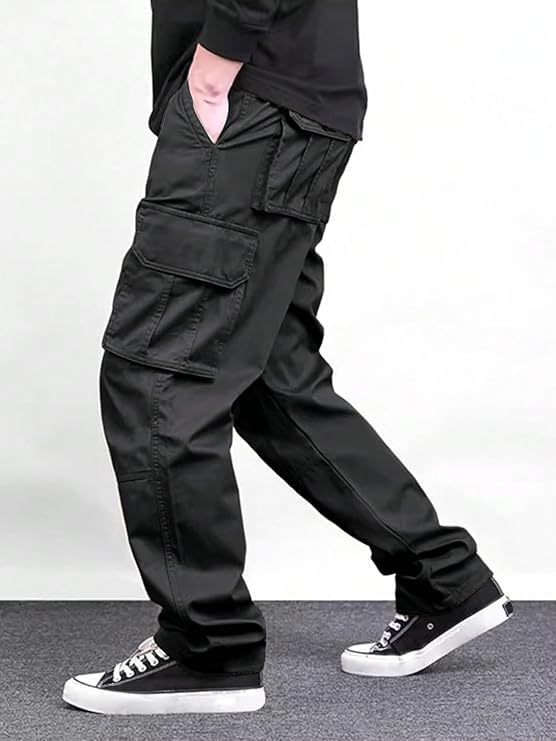 LOUIS SENSE Men's Black Cargo Pants - Image 5