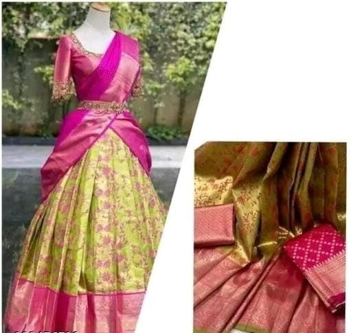 RENVAANI Women Kanjivaram Silk Lehenga Choli - Image 3