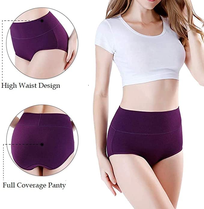 PLUMBURY High Waist Cotton Panties for Women - Image 4