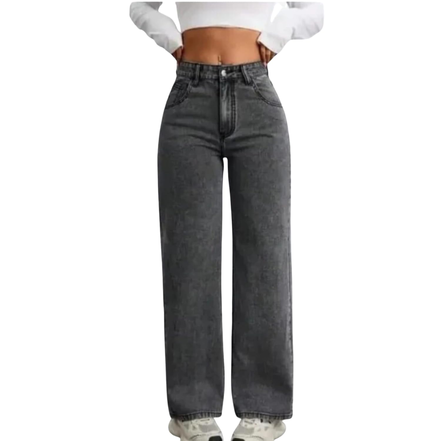 ARYA-ART Women's High Waist Wide Leg Jeans