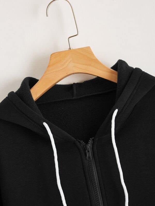 GarbGlide Unisex Black Fleece Hoodie - Image 3