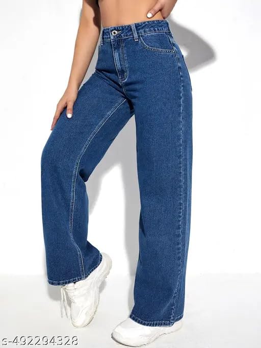 GarbGlide Women's High Waist Wide Leg Jeans - Image 3