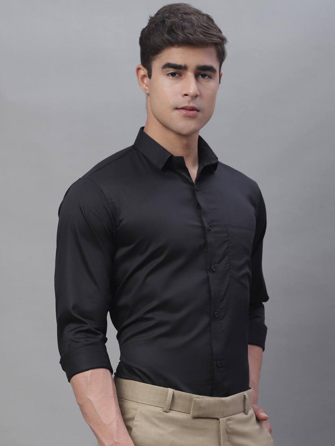 Majestic Man Formal Shirt for Men - Black - Image 2