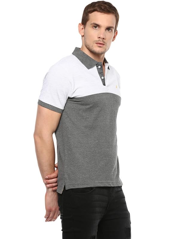 AMERICAN CREW Men's Polo T-Shirt - Ecru Melange Charcoal Melange - Image 4