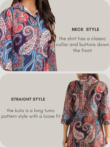 GRECIILOOKS Ethnic Co Ord Set for Women - Blue - Image 4