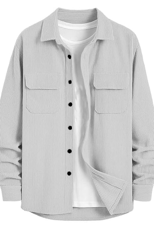 DEELMO Men Corduroy Shirt - Image 4