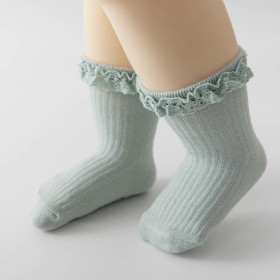 heartbury Baby Girls Cotton Anti Slip Socks - Colorful - Image 5