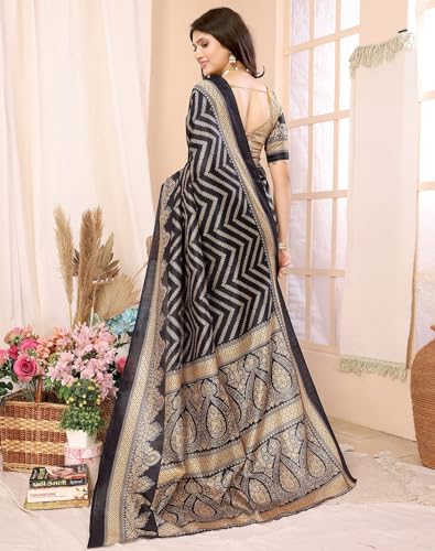 Yashika Women's Woven Printed Art Silk Saree - Image 4